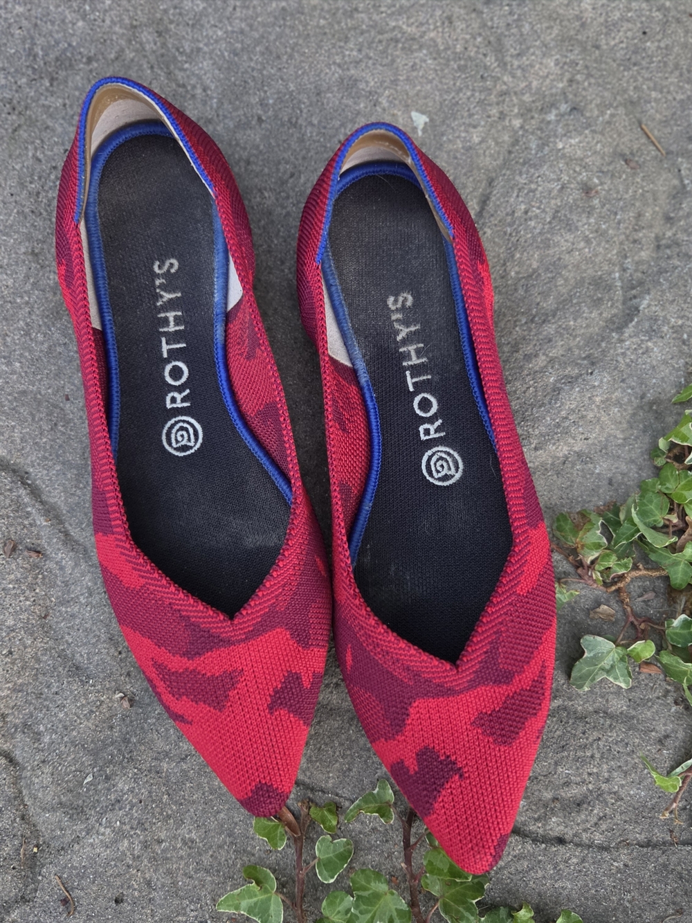 Rothy's Women's Pointed Flat - Red Knit Sz 8.5